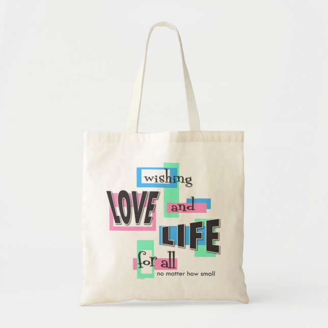 Tote bag to share your pro-life beliefs. (Front)