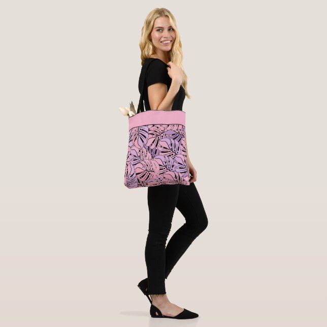 Tote Bag-Tropical Leaves (On Model)