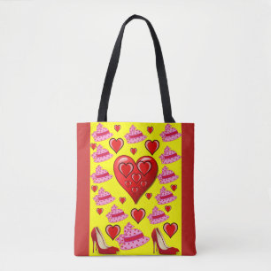 tote bag valentines day love hearts