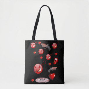 Tote bag valentines day love hearts