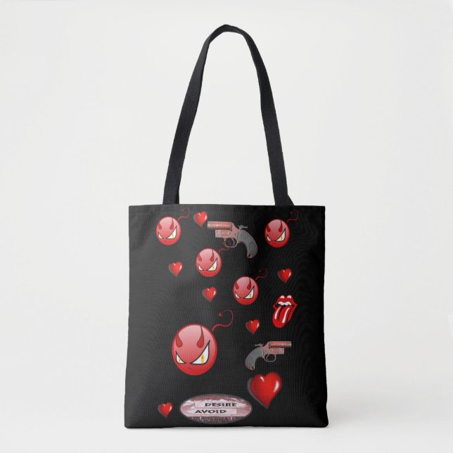 Tote bag valentines day love hearts (Front)