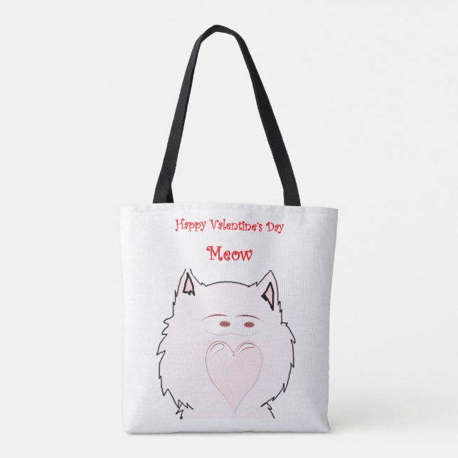 tote bag valentines day love hearts (Back)