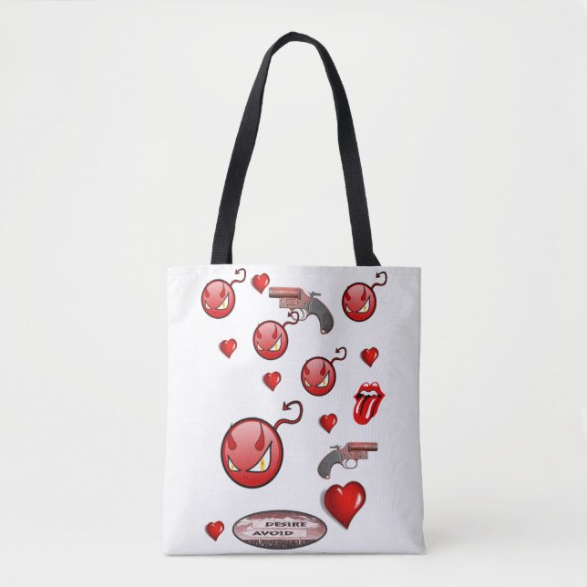 Tote bag valentines day love hearts (Front)
