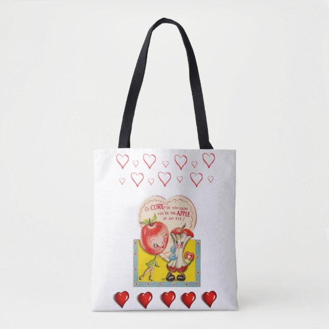 Tote bag valentines day love hearts (Front)