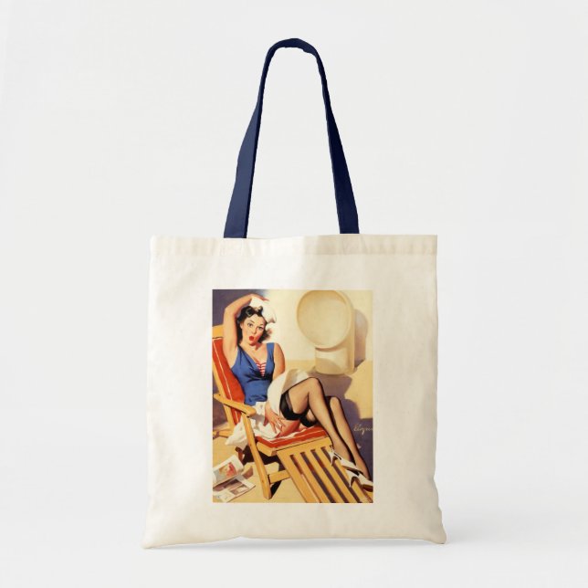 tote bag vintage rockabilly bombshell (Front)