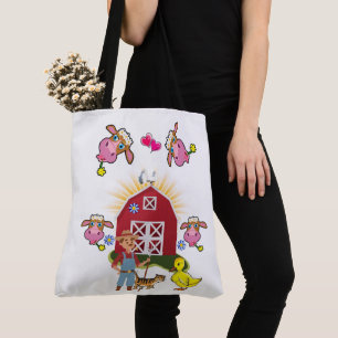 Tote Bag White Country Farm 