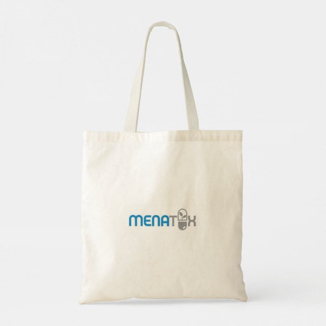  Tote bag with a picture representing MENATOX (Back)