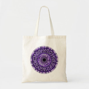 Tote bag with a purple mandala design