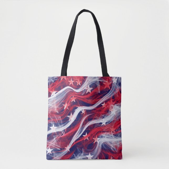 Tote bag with American Flag design (Front)
