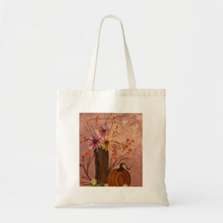 Tote Bag with Autumn Flowers