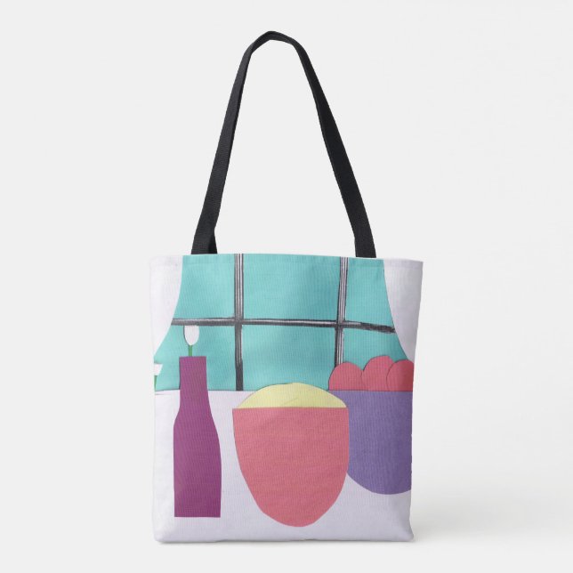 Tote Bag with Kitchen Scene (Back)