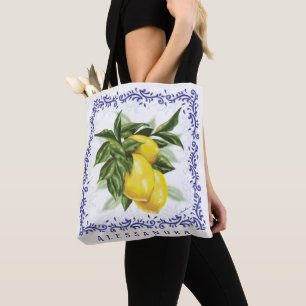 Tote Bag with Lemon Design