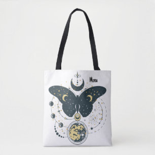 Tote Bag with Mystical Butterfly & Sky