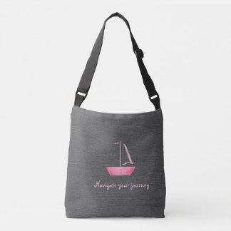 tote bag with pink sailboat