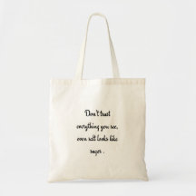 Tote bag with qoutes