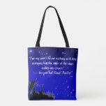 Tote Bag with quote from Vincent Van Gogh<br><div class="desc">Tote Bag with Starry sky and a quote from Vincent Van Gogh,  "For my part I know nothing with any certainty but the sight of the stars makes me dream".</div>