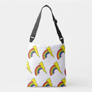 Tote Bag With Rainbows and Lightning Bolts 