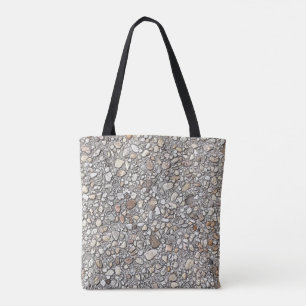 Tote Bag with Rocky Beige Design