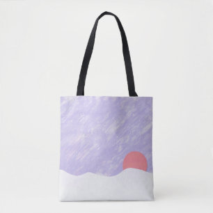 Tote Bag with Sunset Scene