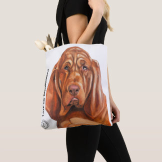 tote bag with the bloodhound from the oil painting