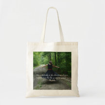 Tote bag with Thoreau quote and original photo
