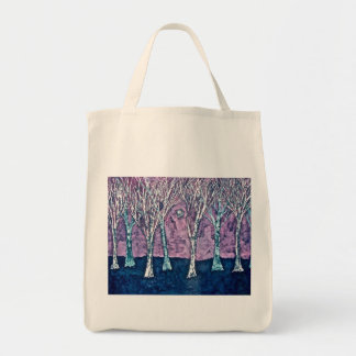 Tote Bag with Trees in Winter