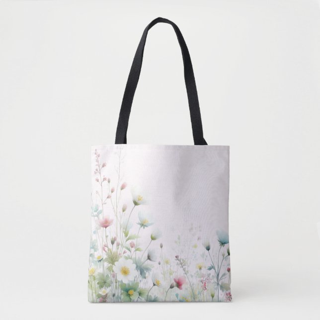 Tote Bag with Wildflowers (Front)