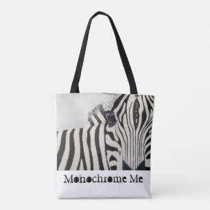 Tote bag with zebra design