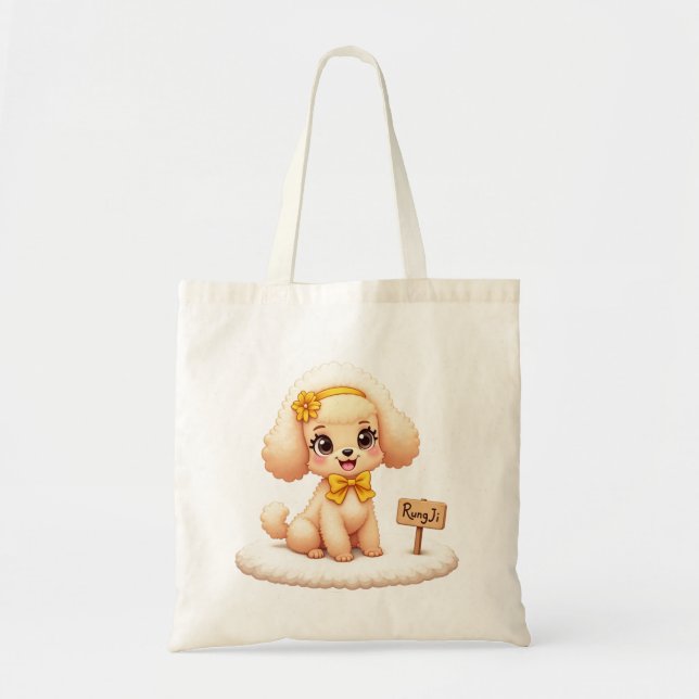 Tote Bags (a Cute RungJi Poodle) (Front)