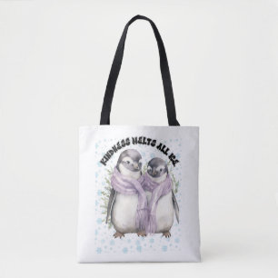 Tote bags featuring the "Penguin Talks to His Son"