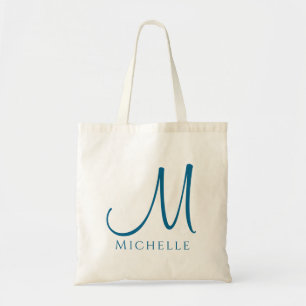 Tote Bags Trendy Monogram Name Initial Letter