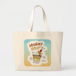 TOTE BAGS - WHISKEY SOUR RECIPE COCKTAIL ART