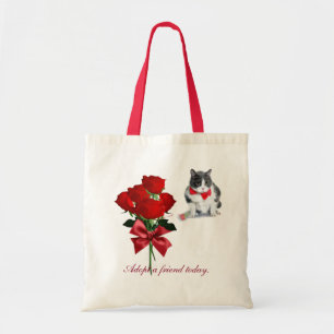 tote:  Felix, the cat, on Valentine's Day Tote Bag