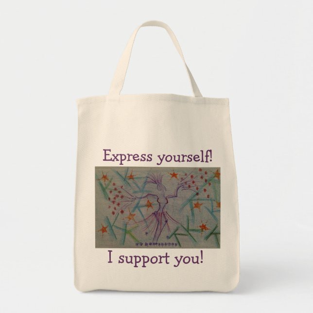 Tote for anyone who supports art and expression bag (Front)