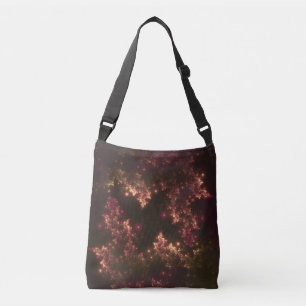 Tote Fractal Leaves Red Glow