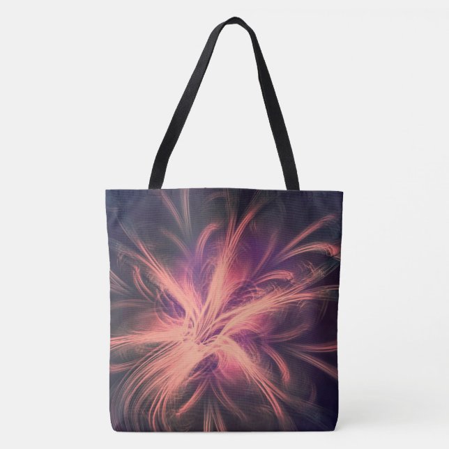 Tote Fractal Light Purple Palette Bag (Front)