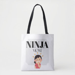 Tote Funny Ninja Mum Reusable Tote Bag Cute Cart