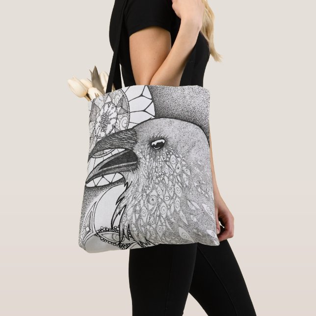 Tote of watching crows bag (Close Up)