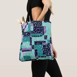 Tote Or Cross Body Bag With Green and Purple