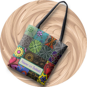 TOTE - Patchwork Pattern 1 - Customisable Mongram Bag