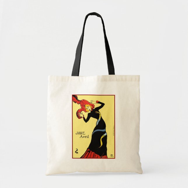 Tote:  Toulouse Lautrec - Jane Avril Tote Bag (Front)