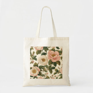 Tote with 19th-century botanical illustration 1