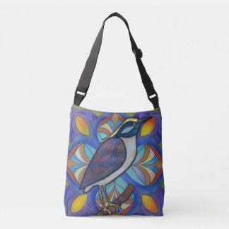 Tote with Colourful Stained Glass Bird