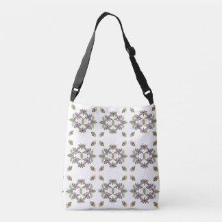 Tote with flowers and bees 