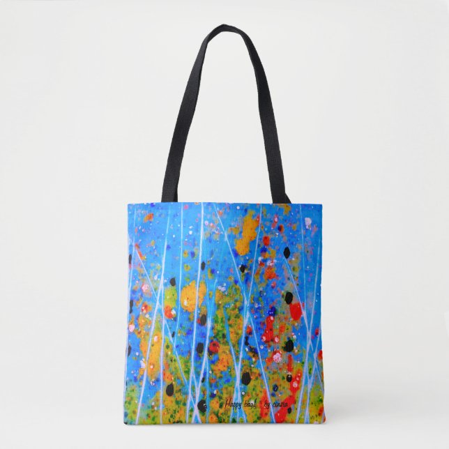 Tote with splashed-colours bag (Front)