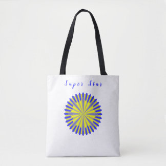 Tote- YellowGold Star in the Centre of a Circle Tote Bag