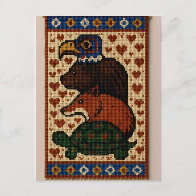 Totem Animal Beads Postcard (Front)