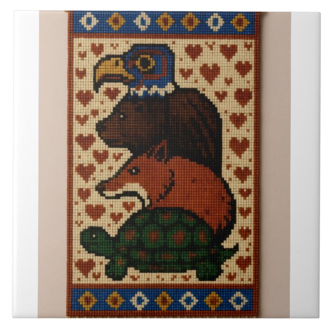 Totem Animal Beads Tile (Front)