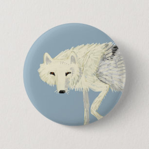Totem Artic Wolf 6 Cm Round Badge