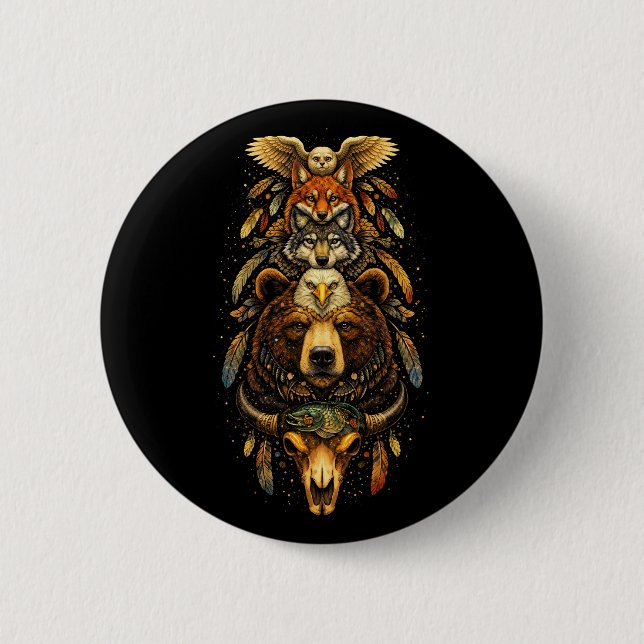 Totem Ascendant 6 Cm Round Badge (Front)